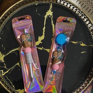 Holographic Pen and Badge Reel Set